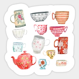 TEA AND COFFEE CUPS,MUGS,TEAPOT Sticker